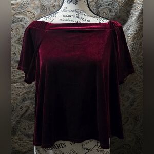 Women's red satin top